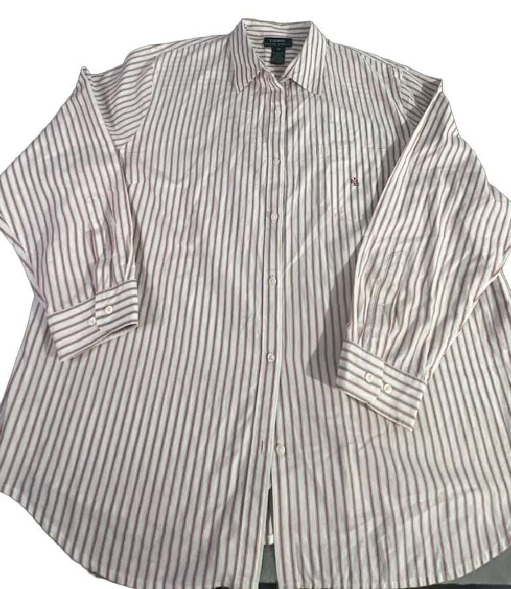 Lauren Ralph Lauren Striped Long Sleeve Button Down Shirt Size 2X